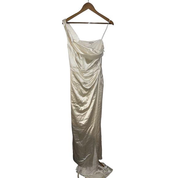 Reformation Eisa Silk Dress Ivory size 2 NWT - Picture 3 of 12